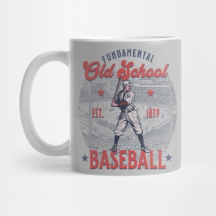 Old School Fundamental Baseball Player Coach Birthday Mug